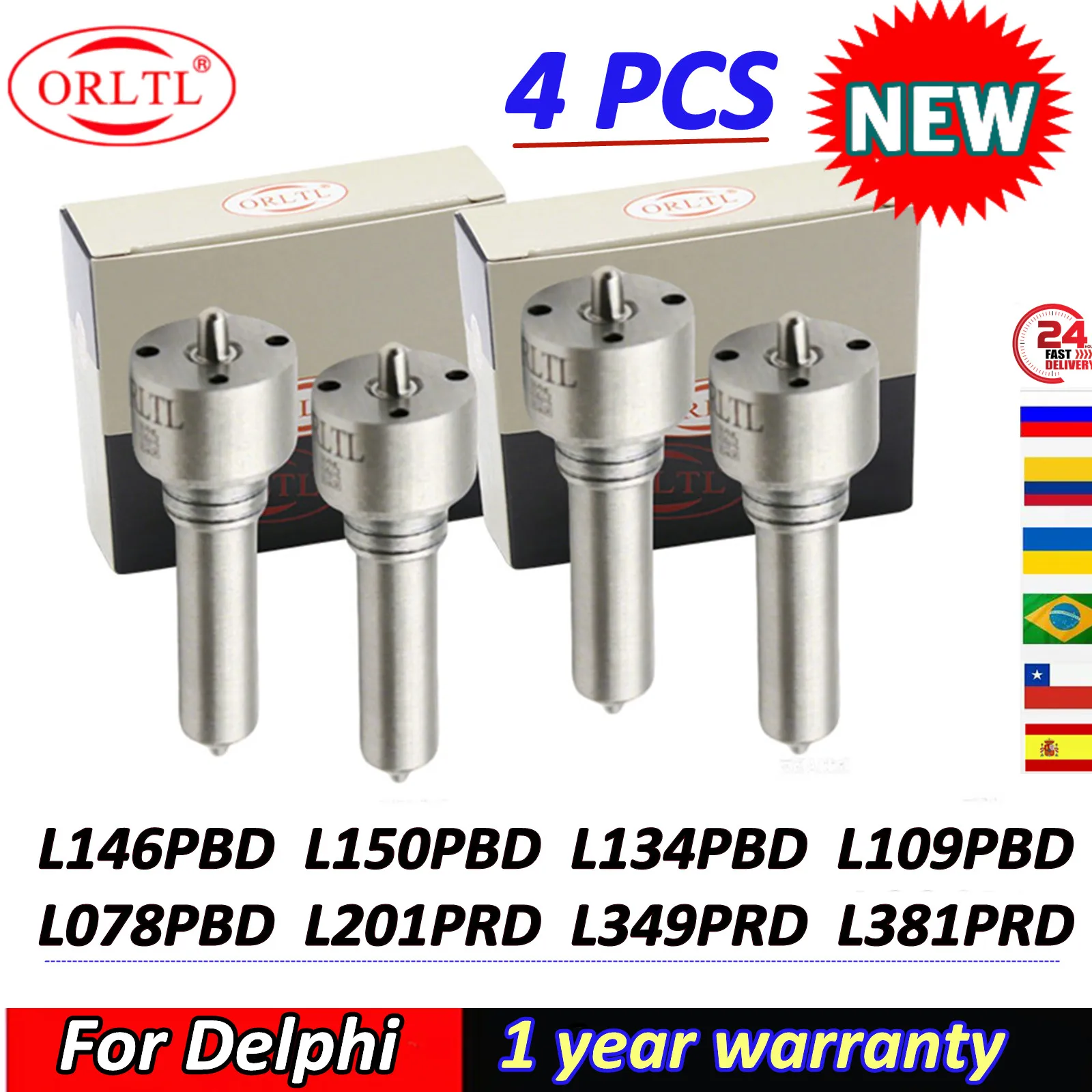 4 PCS L146PBD L381PRD L150PBD L134PBD L078PBD L201PRD L349PRD L109PBD For Delphi New Diesel Common Rail Injector Fuel Nozzle
4 PCS L146PBD L381PRD L150PBD L134PBD L078PBD L201PRD L349PRD L109PBD For Delphi New Diesel Common Rail Injector Fuel Nozzle