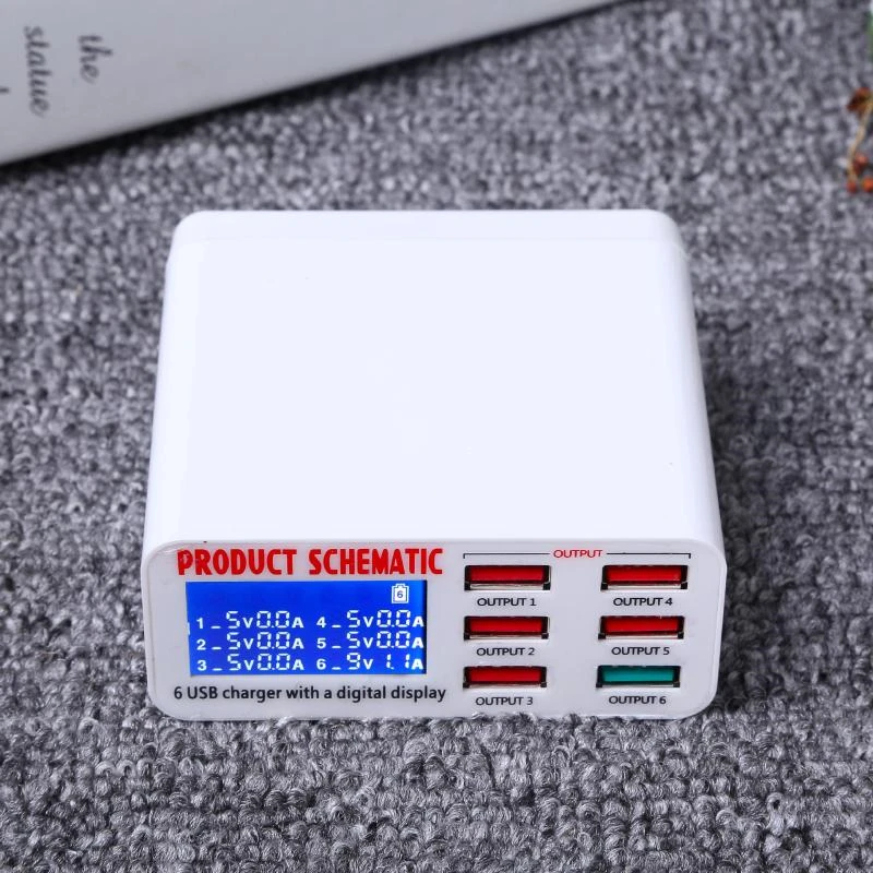 USB-зарядка 3,0, 6 портов, 6 А, USB-зарядка, адаптер, разветвитель, быстрая зарядка, док-станция с ЖК-дисплеем, автоматическое обнаружение
USB-зарядка 3,0, 6 портов, 6 А, USB-зарядка, адаптер, разветвитель, быстрая зарядка, док-станция с ЖК-дисплеем, автоматическое обнаружение