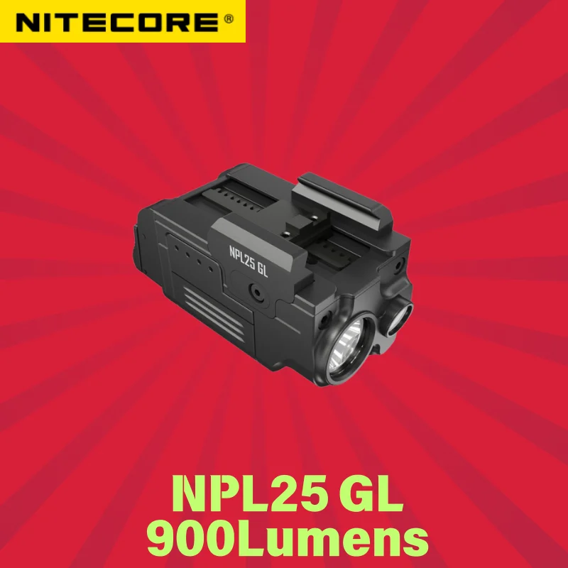 NITECORE NPL25 GL 900 lumens Compact Tactical Light Picatinny Rail Magnetic Charging With Battery
NITECORE NPL25 GL 900 lumens Compact Tactical Light Picatinny Rail Magnetic Charging With Battery
