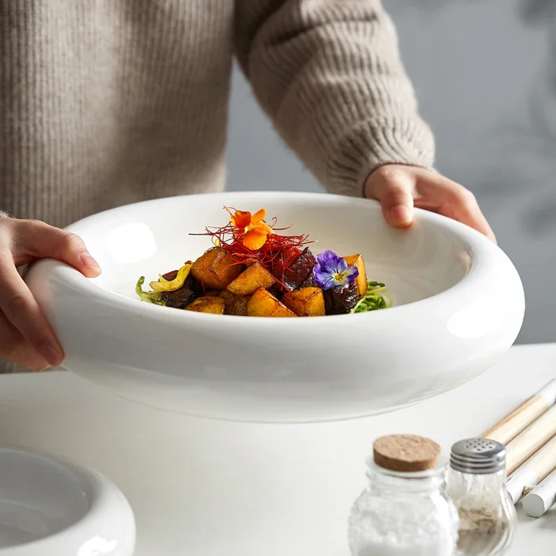 Round Thick Vegetable Plate Hotel Restaurant Clubhouse Cold Dish Wobble Plate Special Tableware Decorative Bowl Kitchen Supplies
Round Thick Vegetable Plate Hotel Restaurant Clubhouse Cold Dish Wobble Plate Special Tableware Decorative Bowl Kitchen Supplies