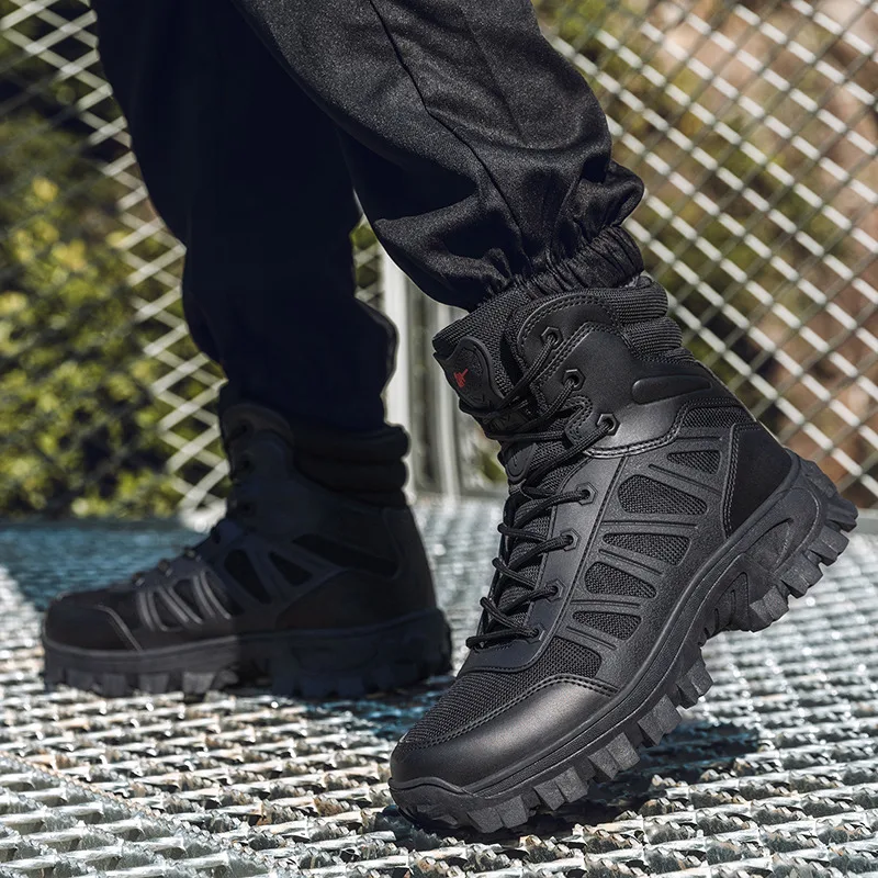 Classic Black Men Outdoor Boots Breathable Non-Slip Ankle Boots Men Comfortable Platform Men's Hiking Boots botas de exterior
Classic Black Men Outdoor Boots Breathable Non-Slip Ankle Boots Men Comfortable Platform Men's Hiking Boots botas de exterior
