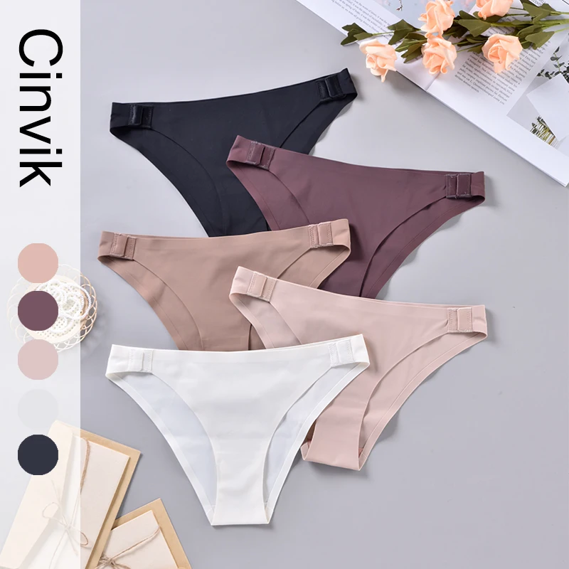 CINVIK Ice Silk Panties Summer Seamless Lingerie Sexy Low-waist Briefs Silky Smooth Lingerie Solid Color Adjustable Panty Gift
CINVIK Ice Silk Panties Summer Seamless Lingerie Sexy Low-waist Briefs Silky Smooth Lingerie Solid Color Adjustable Panty Gift