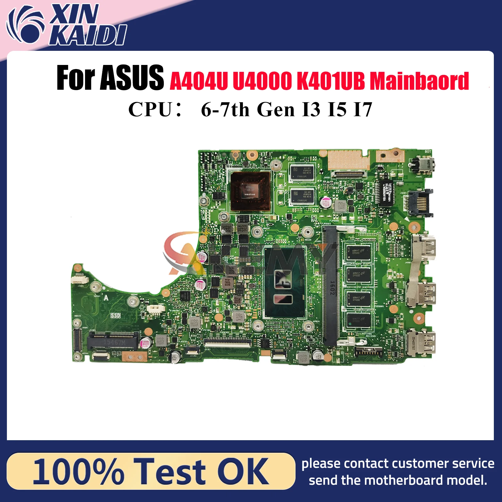 K401UB Материнская плата для ноутбука ASUS VivoBook K401U K401UQ K401UQK A404U U4000 K401UB Материнская плата с процессором I3 I5 I7 в порядке быстрая доставка
K401UB Материнская плата для ноутбука ASUS VivoBook K401U K401UQ K401UQK A404U U4000 K401UB Материнская плата с процессором I3 I5 I7 в порядке быстрая доставка