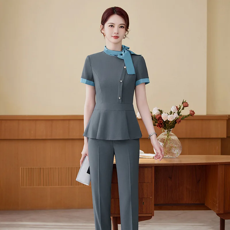 Professional Suit Women's Blazer Formal Wear Hotel Front Desk Uniform Beauty Salon Attendant Workwear Summer Short Sleeve
Professional Suit Women's Blazer Formal Wear Hotel Front Desk Uniform Beauty Salon Attendant Workwear Summer Short Sleeve