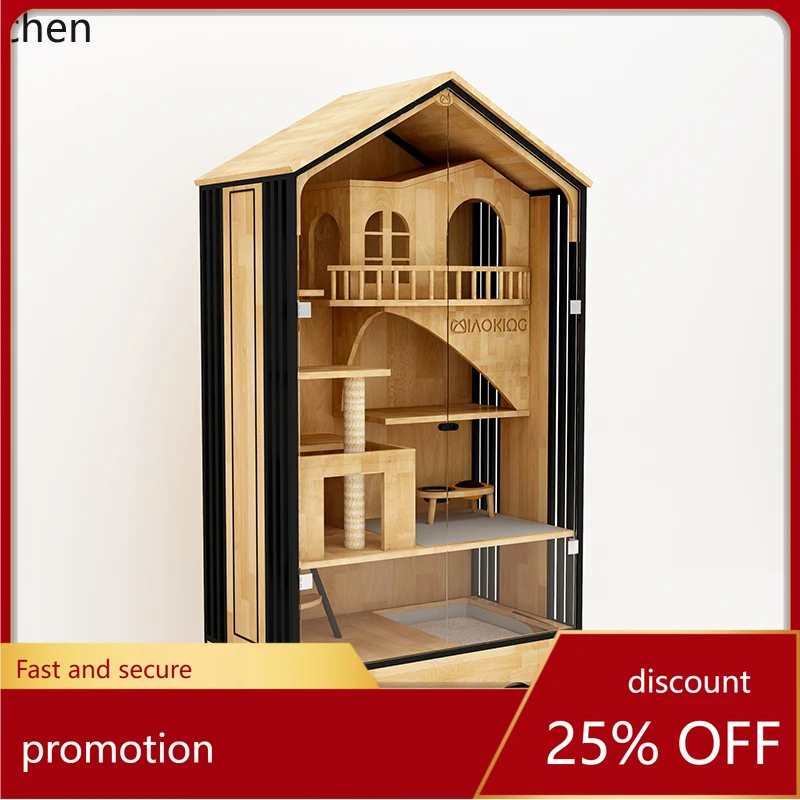 Большой роскошный домик-клетка ZML для кошек из массива дерева с туалетом, для дома и зоомагазина
Большой роскошный домик-клетка ZML для кошек из массива дерева с туалетом, для дома и зоомагазина