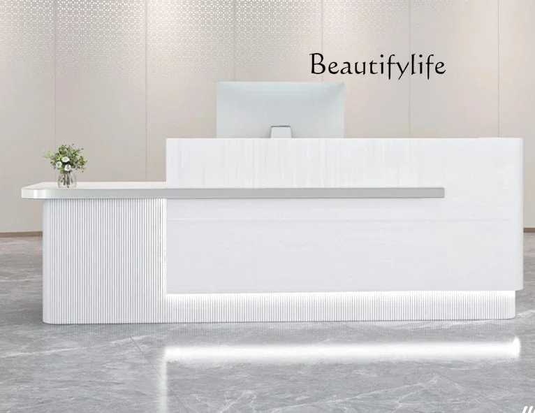 yj5 Banco reception aziendale moderno e minimalista, pagina di cassa con vernice in legno massello color crema vento
yj5 Banco reception aziendale moderno e minimalista, pagina di cassa con vernice in legno massello color crema vento