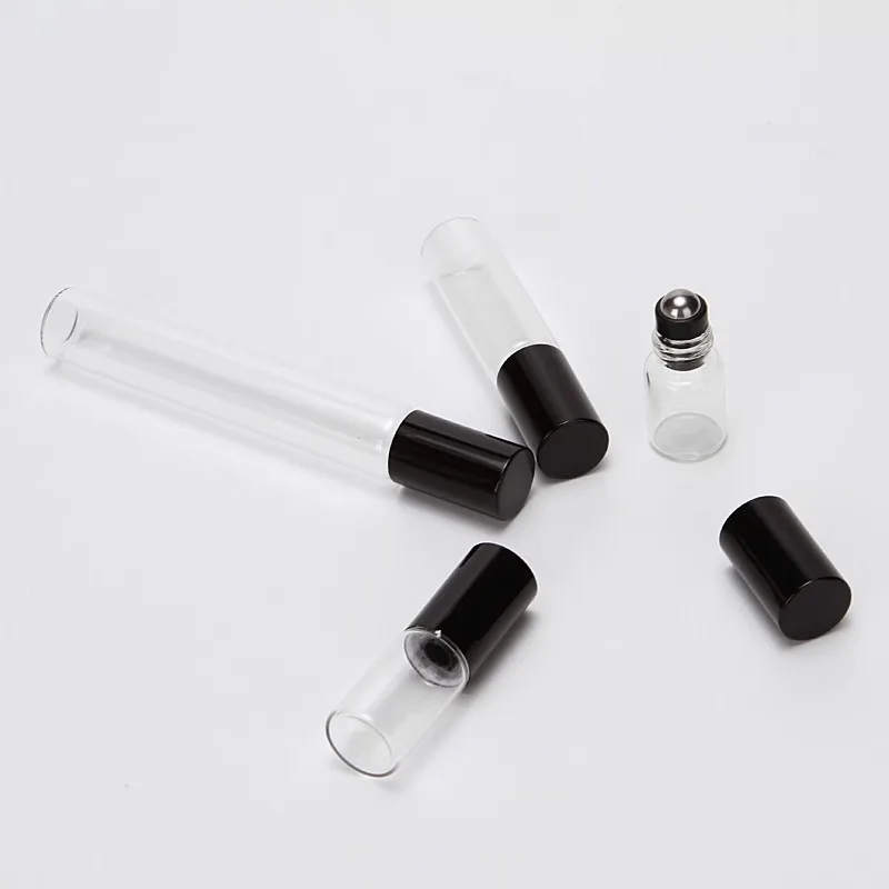 1ml 2ml 3ml Mini Glass Steel Roller Perfume Bottle Transparent Clear Roller Bottle Empty Ball Perfume Bottle Black Cap
1ml 2ml 3ml Mini Glass Steel Roller Perfume Bottle Transparent Clear Roller Bottle Empty Ball Perfume Bottle Black Cap