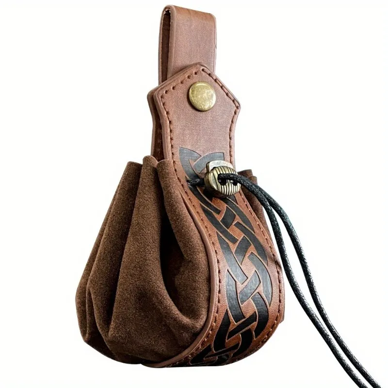 1Pc Vintage Portable Coin Purse Drawstring Bag Retro Faux Leather Waist Bag for Women Casual Outdoor Use
1Pc Vintage Portable Coin Purse Drawstring Bag Retro Faux Leather Waist Bag for Women Casual Outdoor Use