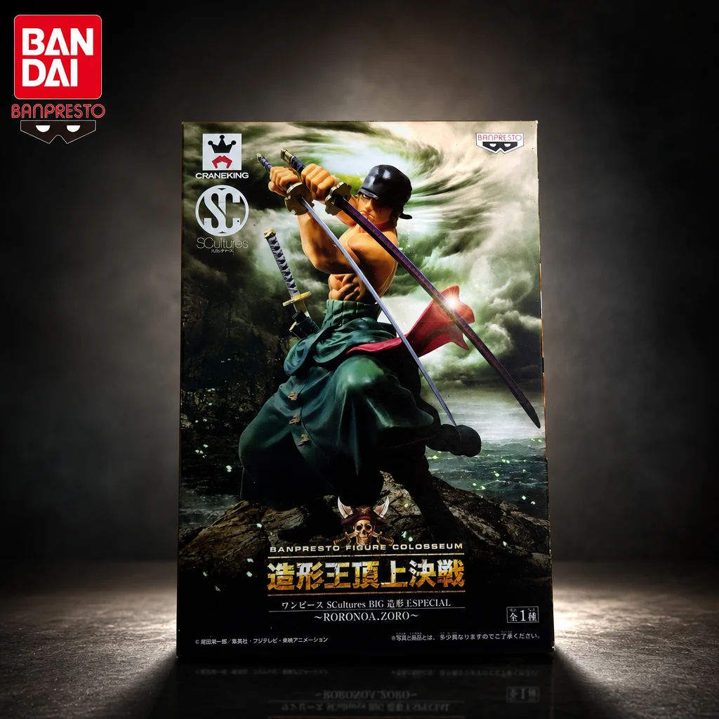 in stock BANDAI Original BANPRESTO ONE PIECE Zoro SCultures BFC action figure Model Doll Brand New Boxed Garage Model toys
in stock BANDAI Original BANPRESTO ONE PIECE Zoro SCultures BFC action figure Model Doll Brand New Boxed Garage Model toys