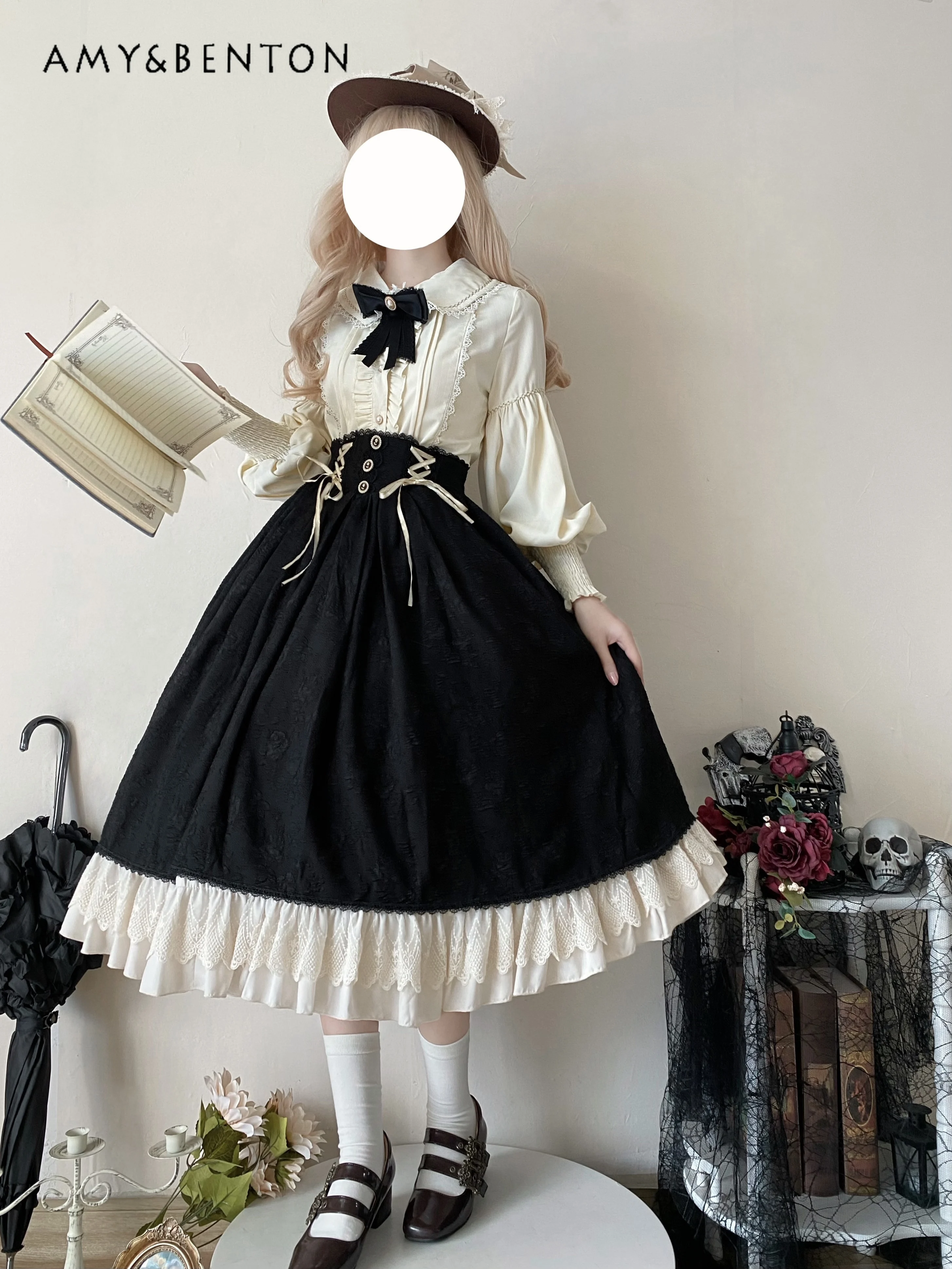 Court Style Temperament Lolita Suit Sweet Doll Collar Long-sleeved Shirt Cla Series Retro Elegant High-waisted Lolita Sk Outfit
Court Style Temperament Lolita Suit Sweet Doll Collar Long-sleeved Shirt Cla Series Retro Elegant High-waisted Lolita Sk Outfit