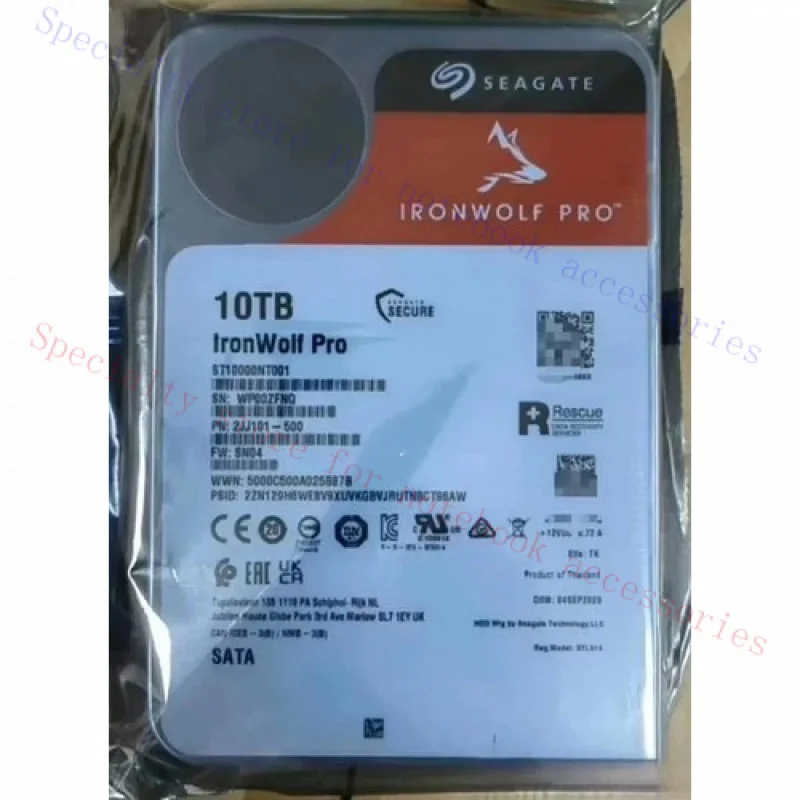 R+ For New ST10000NT001 Seagate IronWolf Pro Hard Drive 10TB 7200RPM 256MB SATA HDD
R+ For New ST10000NT001 Seagate IronWolf Pro Hard Drive 10TB 7200RPM 256MB SATA HDD