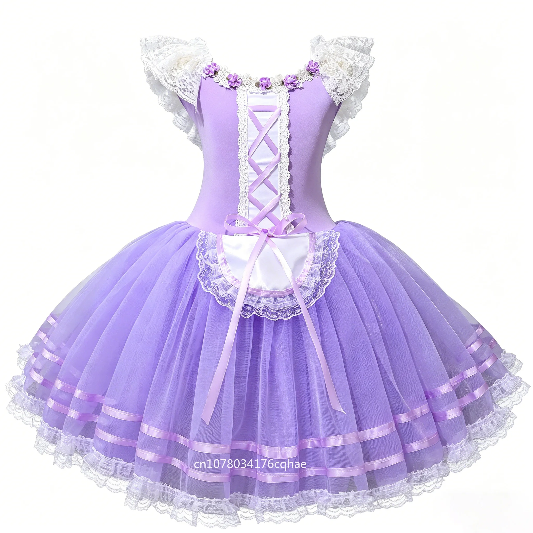 Professional Elegant Gauzy Ballet Dress Flower Patchwork Fly Sleeve Pleated Ballerina Party Dress Children Girl Dance Costumes
Professional Elegant Gauzy Ballet Dress Flower Patchwork Fly Sleeve Pleated Ballerina Party Dress Children Girl Dance Costumes