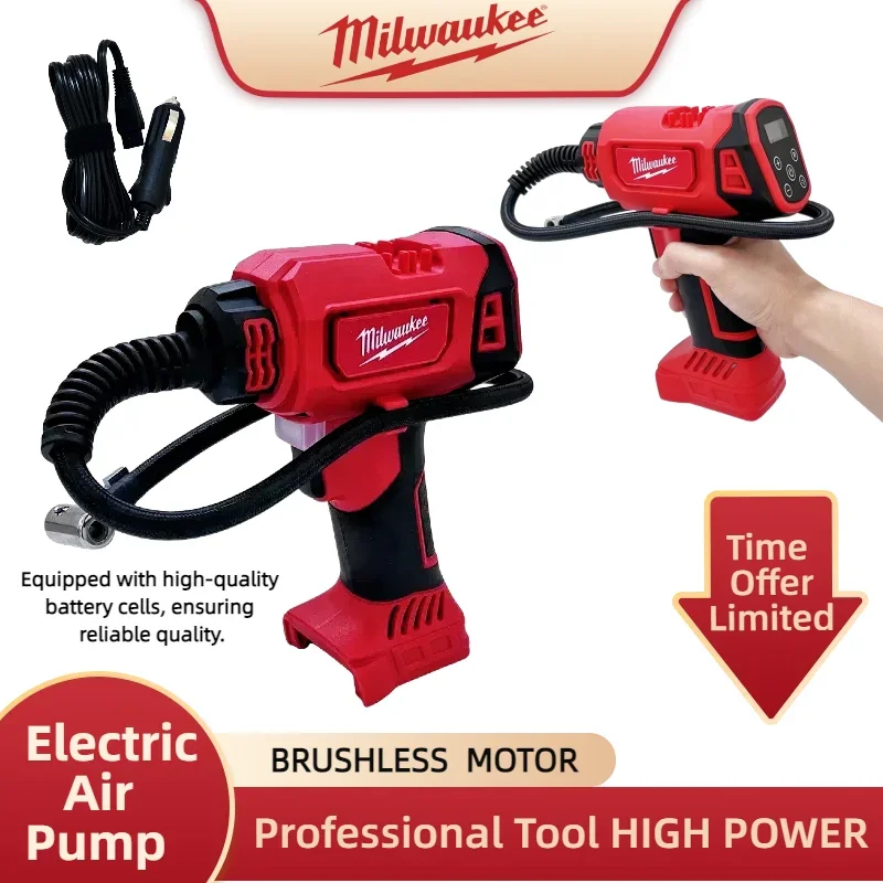 Milwaukee 18V Battery Cordless Electric Air Pump Car Tire Automatic Inflator Handheld Air Compressor Rechargeable Air Pump
Milwaukee 18V Battery Cordless Electric Air Pump Car Tire Automatic Inflator Handheld Air Compressor Rechargeable Air Pump