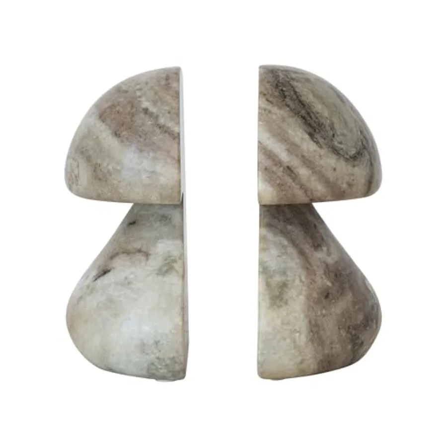 2-Piece Marble Mushroom Shaped Bookends, Mint Chocolate Mélange
2-Piece Marble Mushroom Shaped Bookends, Mint Chocolate Mélange