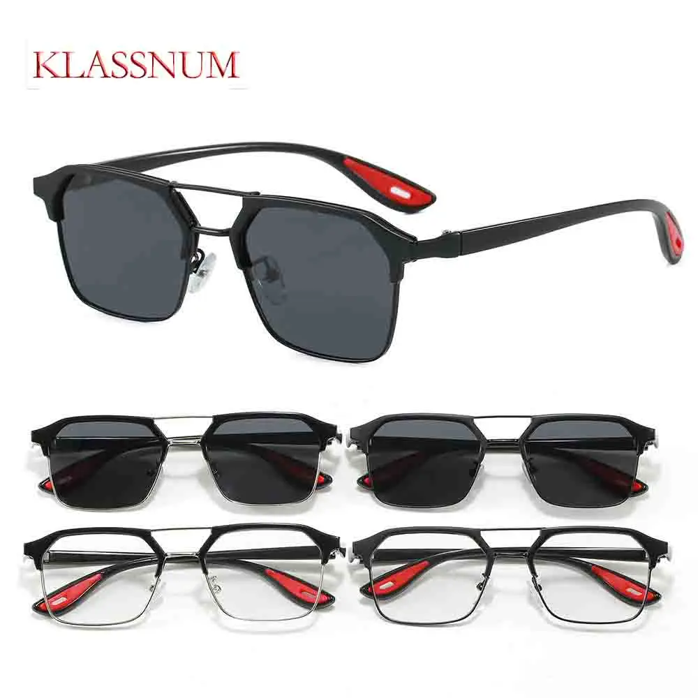KLASSNUM Retro Double Bridge Square Polarized Sunglasses Men Metal Frame Pilot Shades Fashion Punk Glasses UV400 Oculos De Sol
KLASSNUM Retro Double Bridge Square Polarized Sunglasses Men Metal Frame Pilot Shades Fashion Punk Glasses UV400 Oculos De Sol