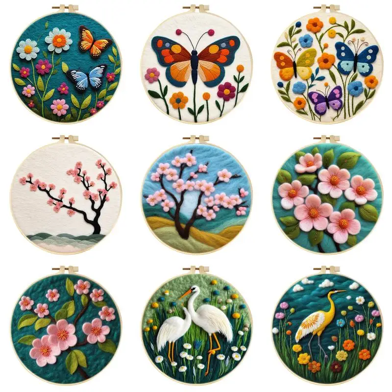 CHENISTORY Wool Embroidery Kit Creative Diy Flower Tree Wool Needle Felt Painting Picture Butterfly Diy Kit Craft Ideas Gift
CHENISTORY Wool Embroidery Kit Creative Diy Flower Tree Wool Needle Felt Painting Picture Butterfly Diy Kit Craft Ideas Gift