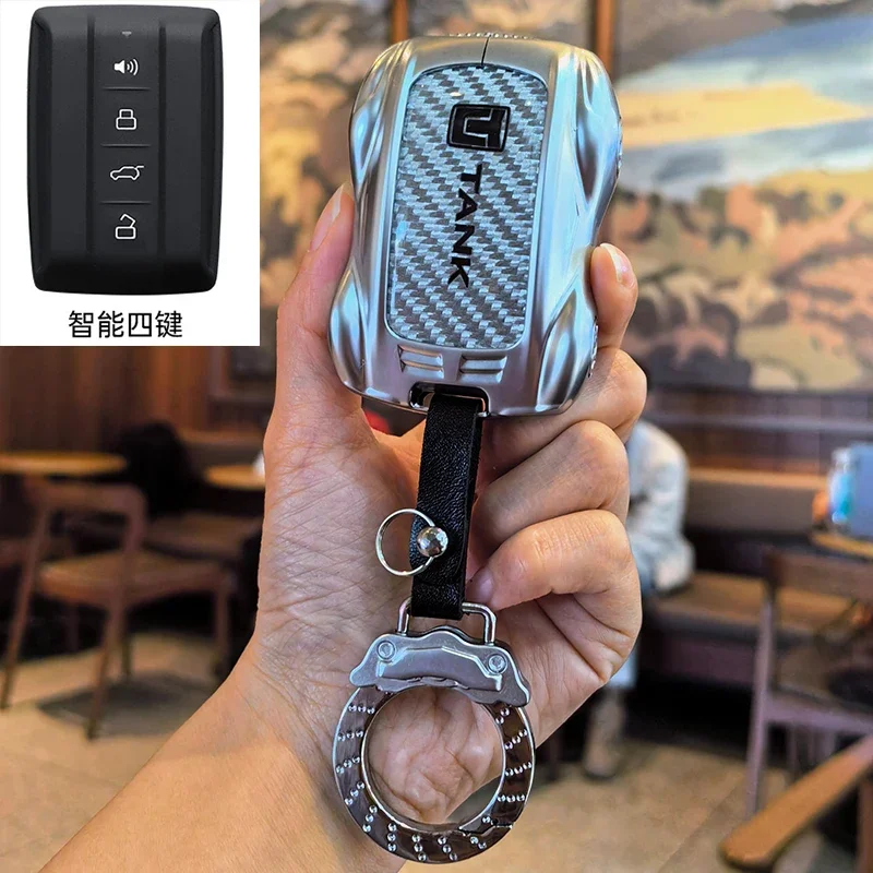 Car Zinc Alloy Carbon Fiber Sport Key Case Cover Holder For Great Wall GWM WEY TANK 300 500 Tank300 Decorations Auto Accessories
Car Zinc Alloy Carbon Fiber Sport Key Case Cover Holder For Great Wall GWM WEY TANK 300 500 Tank300 Decorations Auto Accessories