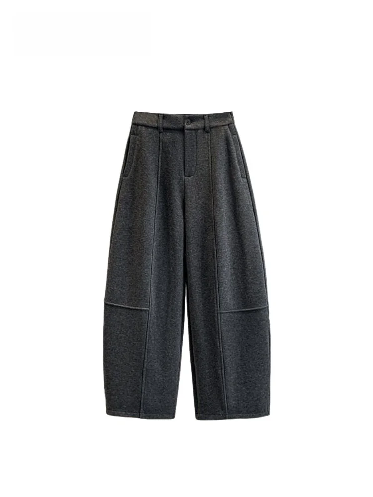 High Waist Winter Woolen Trousers for Women plus Size Casual Straight Leg Pants Slimming Effect Faionable plus Size Clothes
High Waist Winter Woolen Trousers for Women plus Size Casual Straight Leg Pants Slimming Effect Faionable plus Size Clothes