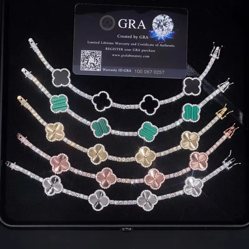 De HipHop Clover Tennis Bracelet 3mm HipHop 925 Silver Moissanite Clover Tennis Bracelet Fashion Clover Moissanite Bracelet
De HipHop Clover Tennis Bracelet 3mm HipHop 925 Silver Moissanite Clover Tennis Bracelet Fashion Clover Moissanite Bracelet