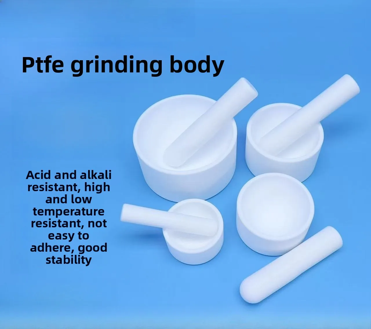 One Set PTFE Mortar and Pestle, Strong Acid & Alkali Resistant, Teflon Grinding Jar for Scientific Research Experiments
One Set PTFE Mortar and Pestle, Strong Acid & Alkali Resistant, Teflon Grinding Jar for Scientific Research Experiments