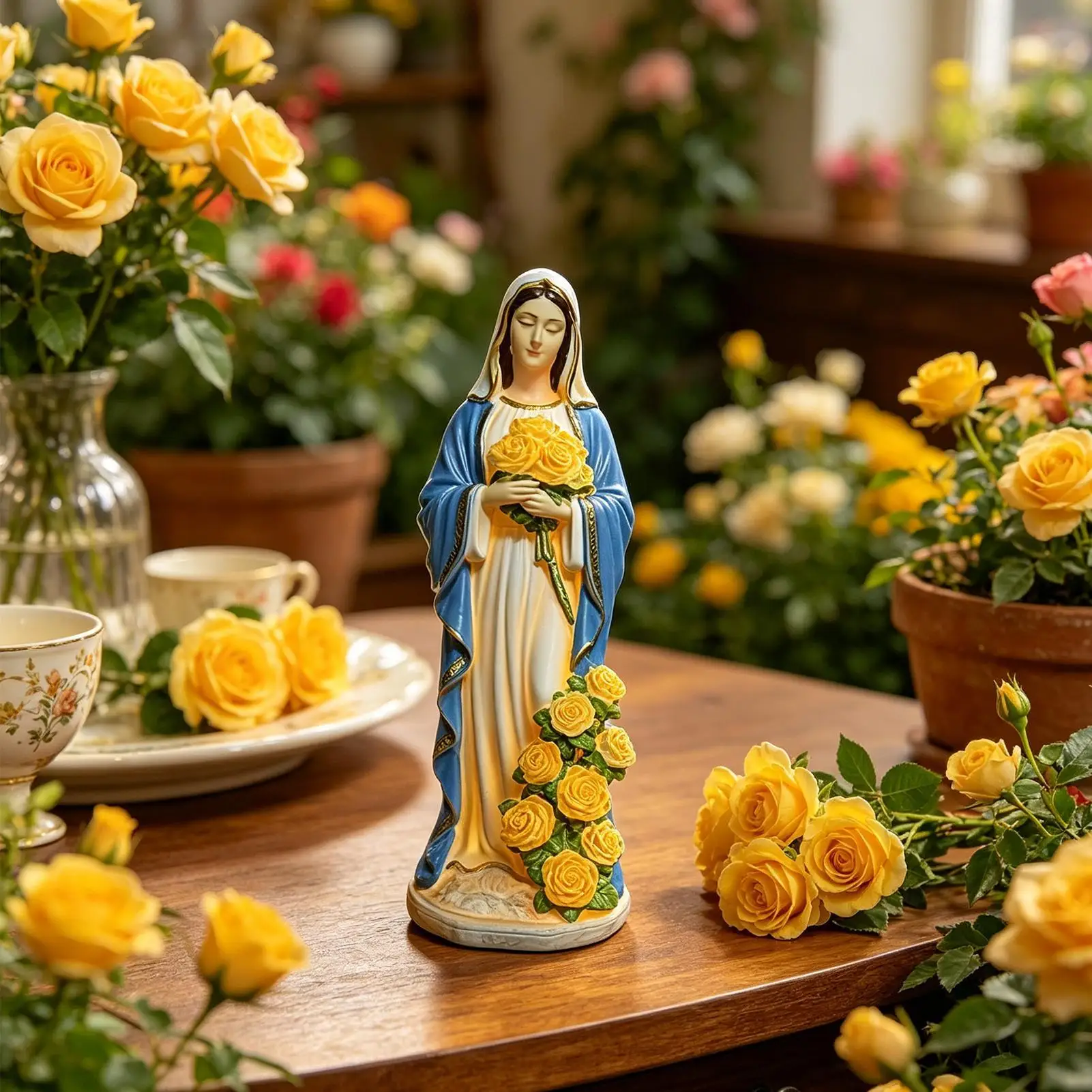Virgin Mary Statue Outdoor Solar Light Garden Decor Solar Resin Figurine Light Outdoor Blessed Mother Sculpture for Outside
Virgin Mary Statue Outdoor Solar Light Garden Decor Solar Resin Figurine Light Outdoor Blessed Mother Sculpture for Outside