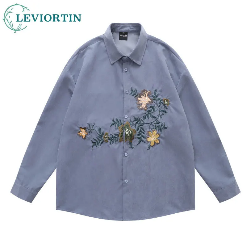 Осенняя японская рубашка с длинными рукавами и цветочной вышивкой в стиле ретро для мужчин и женщин, свободная и универсальная рубашка-рубашка для пар
Осенняя японская рубашка с длинными рукавами и цветочной вышивкой в стиле ретро для мужчин и женщин, свободная и универсальная рубашка-рубашка для пар