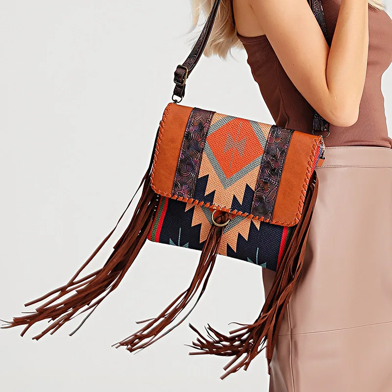 Retro Handwoven Women Bag Fashion Tassel Shoulder Bag Crossbody Bag High Quality Color Contrast Bag
Retro Handwoven Women Bag Fashion Tassel Shoulder Bag Crossbody Bag High Quality Color Contrast Bag