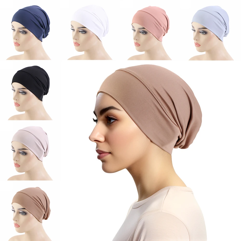 New Stretch Inner Hat Underscarf Muslim Women Hijab Turban Bonnet Beanies Hair Loss Head Scarf Chemo Cap Headband Turbante Mujer
New Stretch Inner Hat Underscarf Muslim Women Hijab Turban Bonnet Beanies Hair Loss Head Scarf Chemo Cap Headband Turbante Mujer