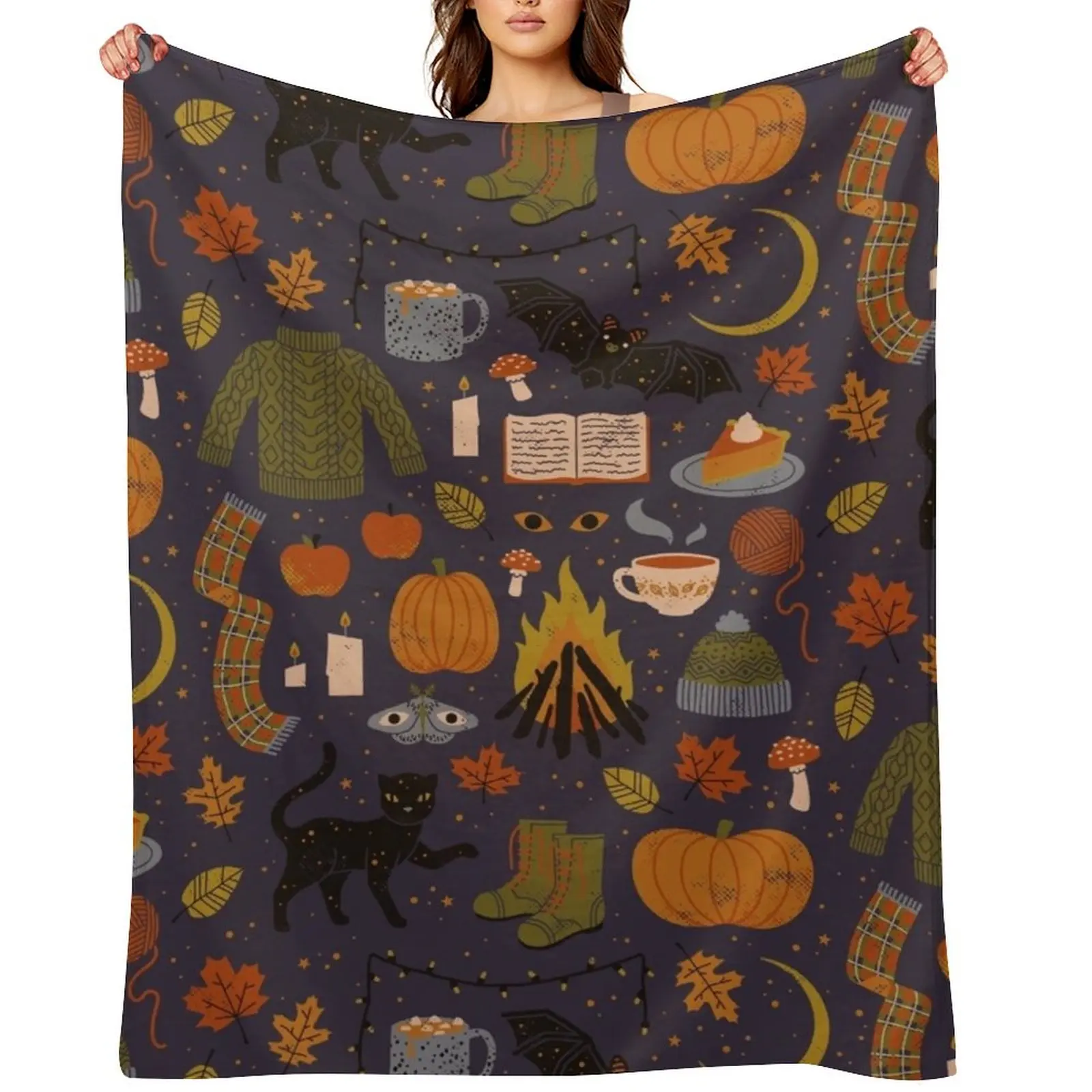 Autumn Nights Throw Blanket Bed Fashionable christmas gifts Soft Plush Plaid Designers Blankets
Autumn Nights Throw Blanket Bed Fashionable christmas gifts Soft Plush Plaid Designers Blankets