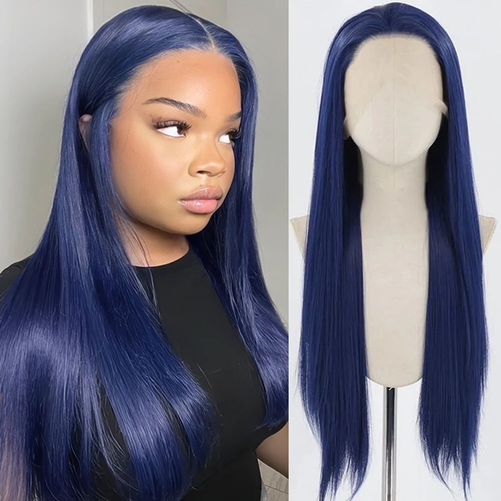 Темно-синий парик 13x4 Длинные шелковистые прямые синтетические парики спереди для женщин Натуральные волосы Бесклеевой парик для ежедневного использования Drag Queen
Темно-синий парик 13x4 Длинные шелковистые прямые синтетические парики спереди для женщин Натуральные волосы Бесклеевой парик для ежедневного использования Drag Queen