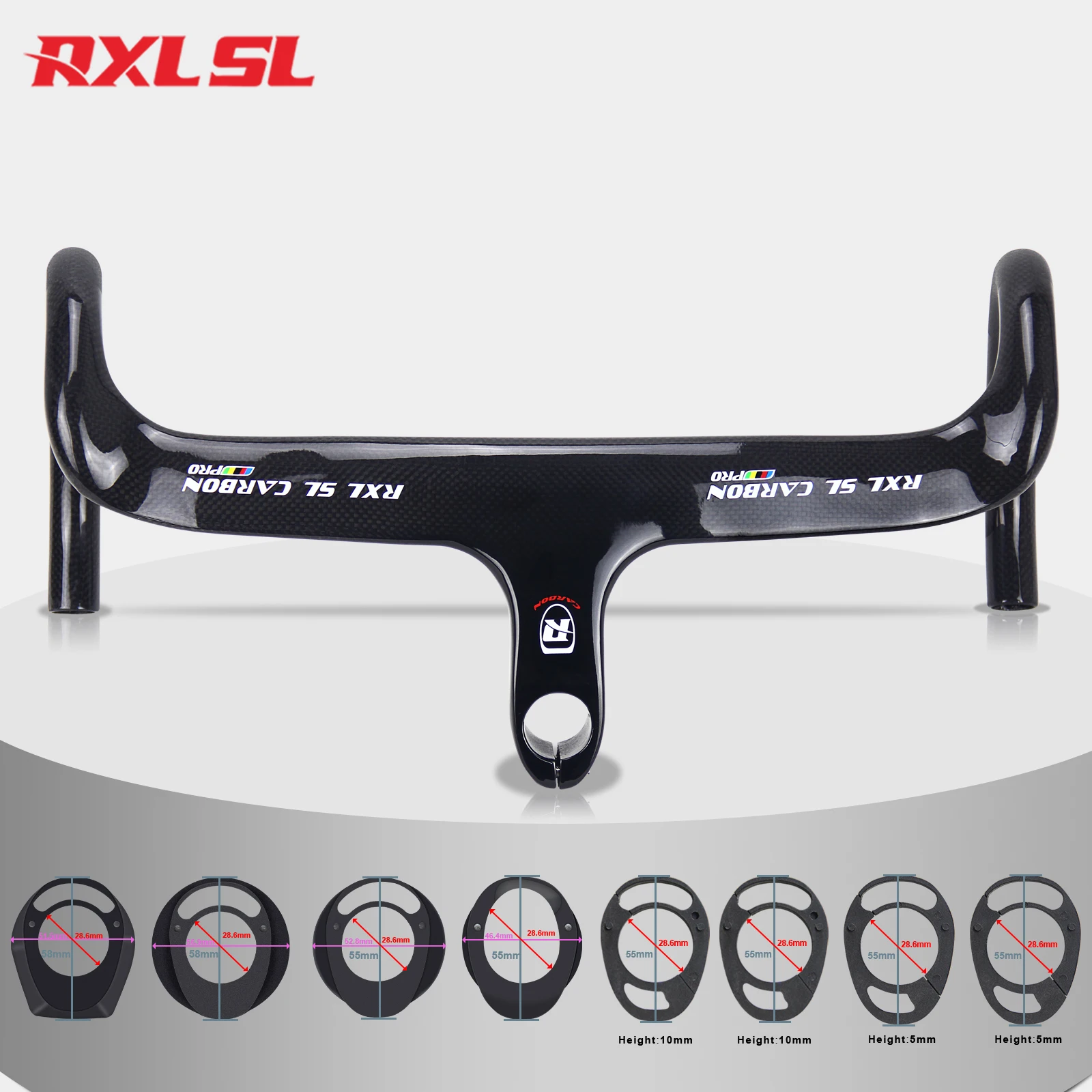 RXL SL Road Bike Full Carbon Fiber Stem Integrated Bicycle Handlebar For 28.6mm With Spacers Cycling Parts Accessories
RXL SL Road Bike Full Carbon Fiber Stem Integrated Bicycle Handlebar For 28.6mm With Spacers Cycling Parts Accessories