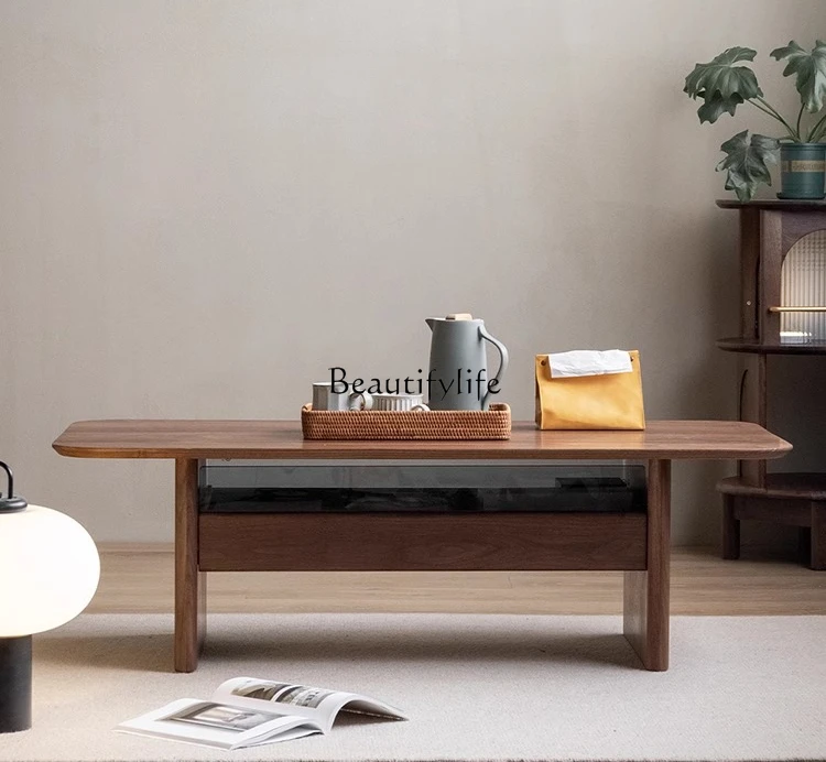 North American black walnut coffee table household small apartment solid wood rectangular small tea table
North American black walnut coffee table household small apartment solid wood rectangular small tea table