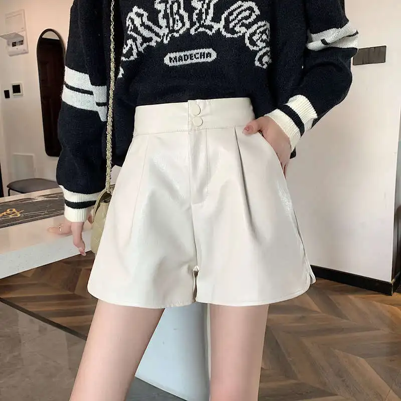 High Waist PU Leather Shorts Women Casual Shorts Loose New Wide Leg Office Ladies Faux Leather Sexy Black Shorts Feminino C8069
High Waist PU Leather Shorts Women Casual Shorts Loose New Wide Leg Office Ladies Faux Leather Sexy Black Shorts Feminino C8069