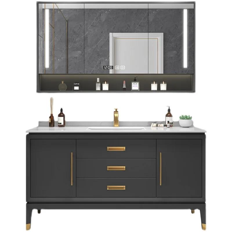 Современный шкафчик для ванной из сланца, комбинированный, простой, в стиле лёгкой роскоши, из массива дерева, с умной раковиной.
Современный шкафчик для ванной из сланца, комбинированный, простой, в стиле лёгкой роскоши, из массива дерева, с умной раковиной.