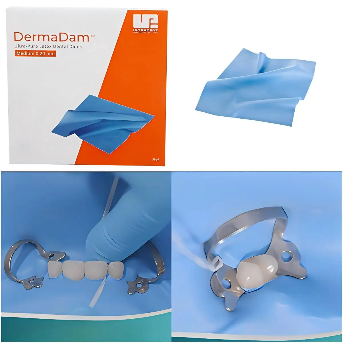 Ultradent DermaDam Rubber Dam Latex&Synthetic 6"x6" Dental Dam Tear-Resistant&Low Powder High-Elasticity Dental Dam Medium&Heavy
Ultradent DermaDam Rubber Dam Latex&Synthetic 6"x6" Dental Dam Tear-Resistant&Low Powder High-Elasticity Dental Dam Medium&Heavy