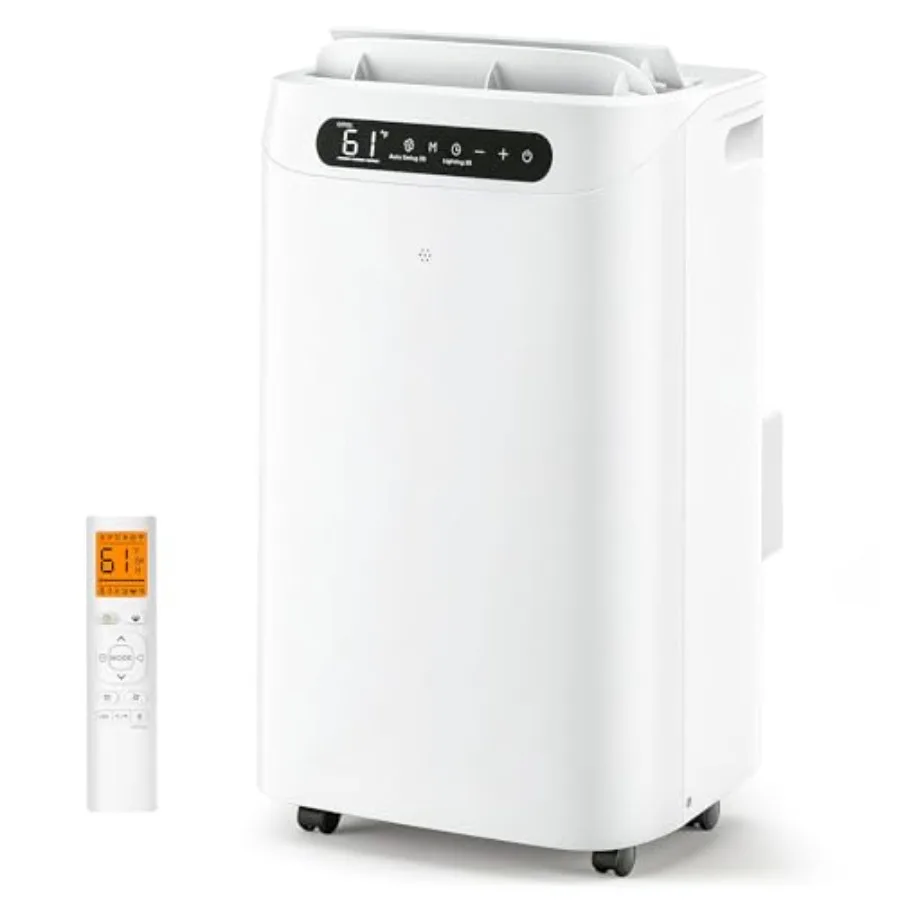 Portable air conditioner for large rooms, white ABS plastic, 14000 BTU cooling capacity, cools up to 700 sq.ft, includes remote
Portable air conditioner for large rooms, white ABS plastic, 14000 BTU cooling capacity, cools up to 700 sq.ft, includes remote