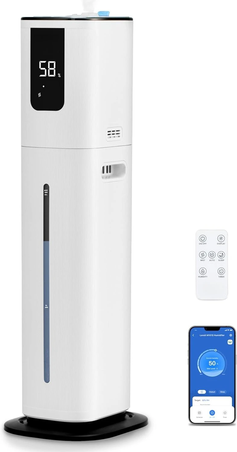 OasisMist 1000S (10L) Smart Humidifier for Home Large Room Bedroom, Last 100 Hours Suitable for Indoor Plant
OasisMist 1000S (10L) Smart Humidifier for Home Large Room Bedroom, Last 100 Hours Suitable for Indoor Plant