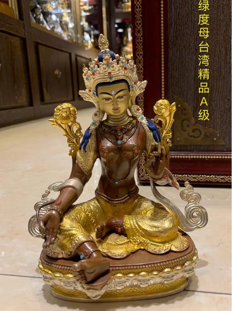 21cm Tibet Nepal High grade Good Buddha statue HOME Altar FAMILY safety Protection Green Tara Guanyin goddess bronze statue
21cm Tibet Nepal High grade Good Buddha statue HOME Altar FAMILY safety Protection Green Tara Guanyin goddess bronze statue