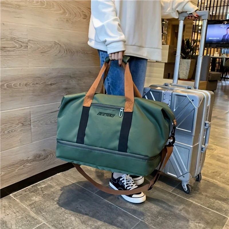 Large Capacity Lightweight Oxford Sports Travel Bag - With Zipper Closure, Multiple Compartments, and Adjustable Shoulder Strap,
Large Capacity Lightweight Oxford Sports Travel Bag - With Zipper Closure, Multiple Compartments, and Adjustable Shoulder Strap,