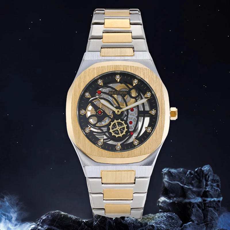 Luxury Men Watch Steampunk Style New Concept Hollow Skeleton Reloj Men's Quartz Wristwatch Sports Diamond Gold Watches Man Clock
Luxury Men Watch Steampunk Style New Concept Hollow Skeleton Reloj Men's Quartz Wristwatch Sports Diamond Gold Watches Man Clock