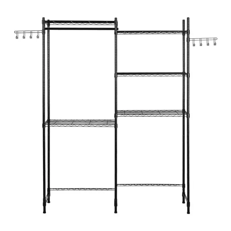 Over Washer and Dryer Storage Shelves, 5 Tiers Laundry Room Drying Rack with Hanger Rod and Hooks, Two Rows Adjustable Washer Shelves Space Saver, for Laundry Room Storage & Organization, Black
Over Washer and Dryer Storage Shelves, 5 Tiers Laundry Room Drying Rack with Hanger Rod and Hooks, Two Rows Adjustable Washer Shelves Space Saver, for Laundry Room Storage & Organization, Black