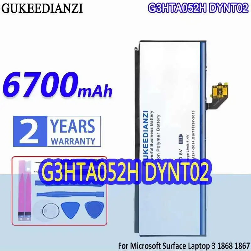 Аккумулятор для ноутбука G3HTA052H DYNT02 с короткими проводами 6700 мАч для ноутбука Microsoft Surface 3 1868 1867
Аккумулятор для ноутбука G3HTA052H DYNT02 с короткими проводами 6700 мАч для ноутбука Microsoft Surface 3 1868 1867
