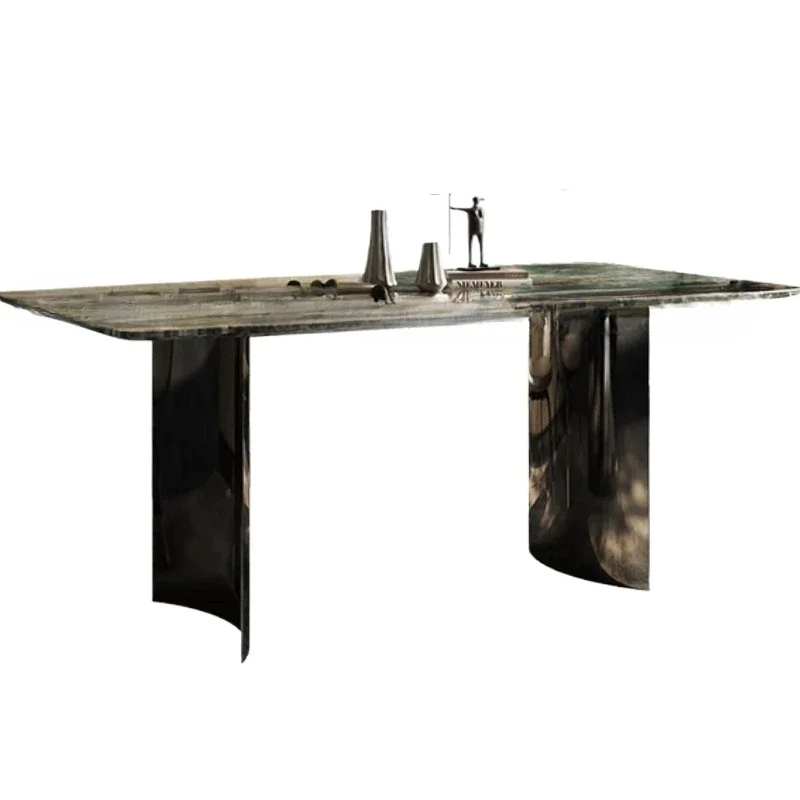 1 Light luxury dining table for home use, Italian minimalist luxury stone rectangular dining table, small-sized apartment
1 Light luxury dining table for home use, Italian minimalist luxury stone rectangular dining table, small-sized apartment
