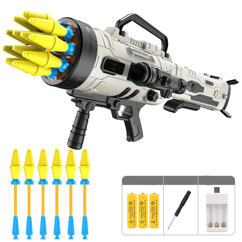 Children Automatic 12-Round Rocket Launcher-Electric Adjustable Speed Mortar Toy with One-Button Rapid Fire Soft Bullet Shooting
Children Automatic 12-Round Rocket Launcher-Electric Adjustable Speed Mortar Toy with One-Button Rapid Fire Soft Bullet Shooting