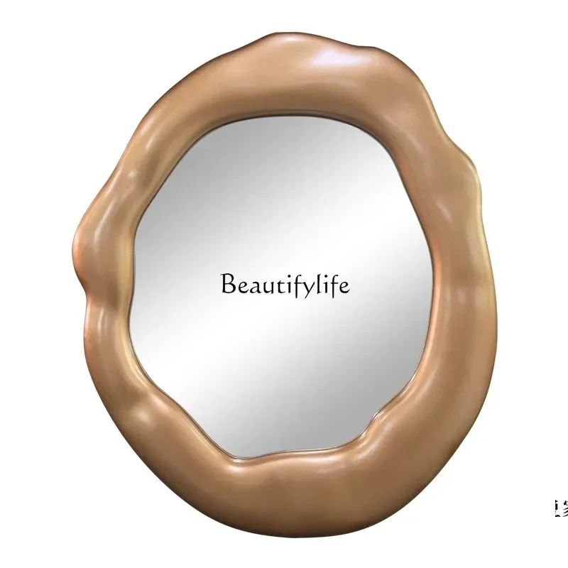 French Bathroom Wall Hanging Light Luxury Irregular Bathroom Mirror Led Make-up Mirror
French Bathroom Wall Hanging Light Luxury Irregular Bathroom Mirror Led Make-up Mirror