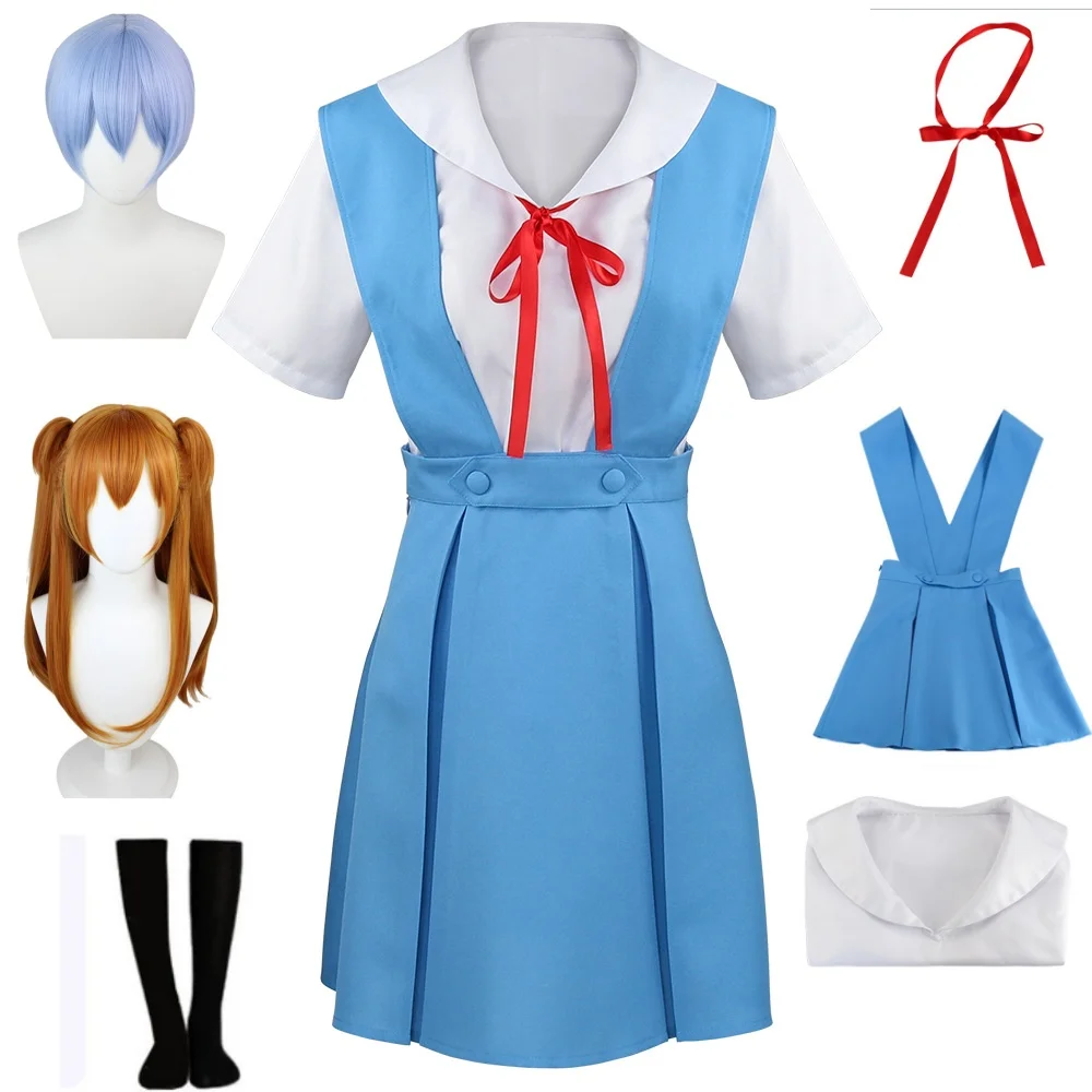 Anime EVA Asuka Langley Soryu Cosplay Ayanami Rei Cosplay Costumes School Uniform Dresses Wigs JK Uniform Skirt Party Halloween
Anime EVA Asuka Langley Soryu Cosplay Ayanami Rei Cosplay Costumes School Uniform Dresses Wigs JK Uniform Skirt Party Halloween
