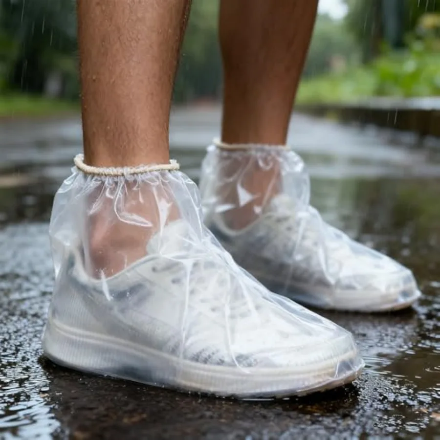 10 Pairs Disposable Waterproof Shoe Covers for Rain, Plastic Overshoes with Non-Slip Sole Keep Shoes Dry in Rain and Snow One S
10 Pairs Disposable Waterproof Shoe Covers for Rain, Plastic Overshoes with Non-Slip Sole Keep Shoes Dry in Rain and Snow One S