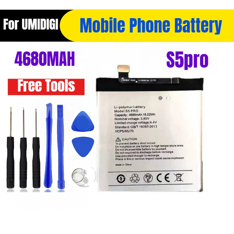 4680MAH for UMIDIGI S5pro Mobile Phone Battery Free Tools
4680MAH for UMIDIGI S5pro Mobile Phone Battery Free Tools