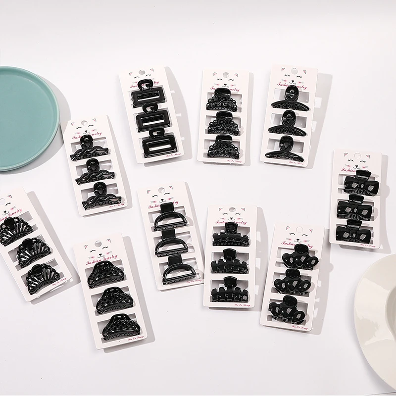 3PCs/set acrylic Small Hair Crab Claw Black candy Color Cute Mini Clamp Clips Geometric Hairpin Barrettes Girls Hair Accessories
3PCs/set acrylic Small Hair Crab Claw Black candy Color Cute Mini Clamp Clips Geometric Hairpin Barrettes Girls Hair Accessories