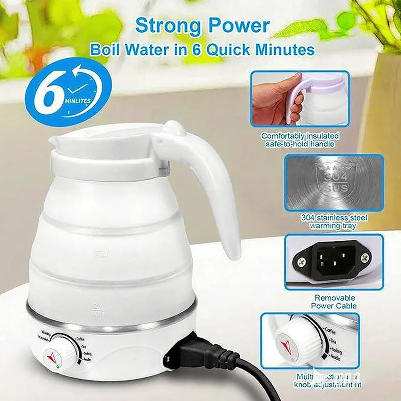 Portable electric kettle home travel folding kettle automatic power-off electric automatic kettle Quickly Boils Water
Portable electric kettle home travel folding kettle automatic power-off electric automatic kettle Quickly Boils Water